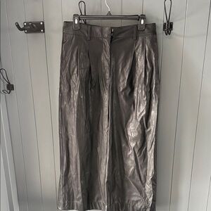 Lucky Brand Faux Elegant Black Leather Wide Leg pants